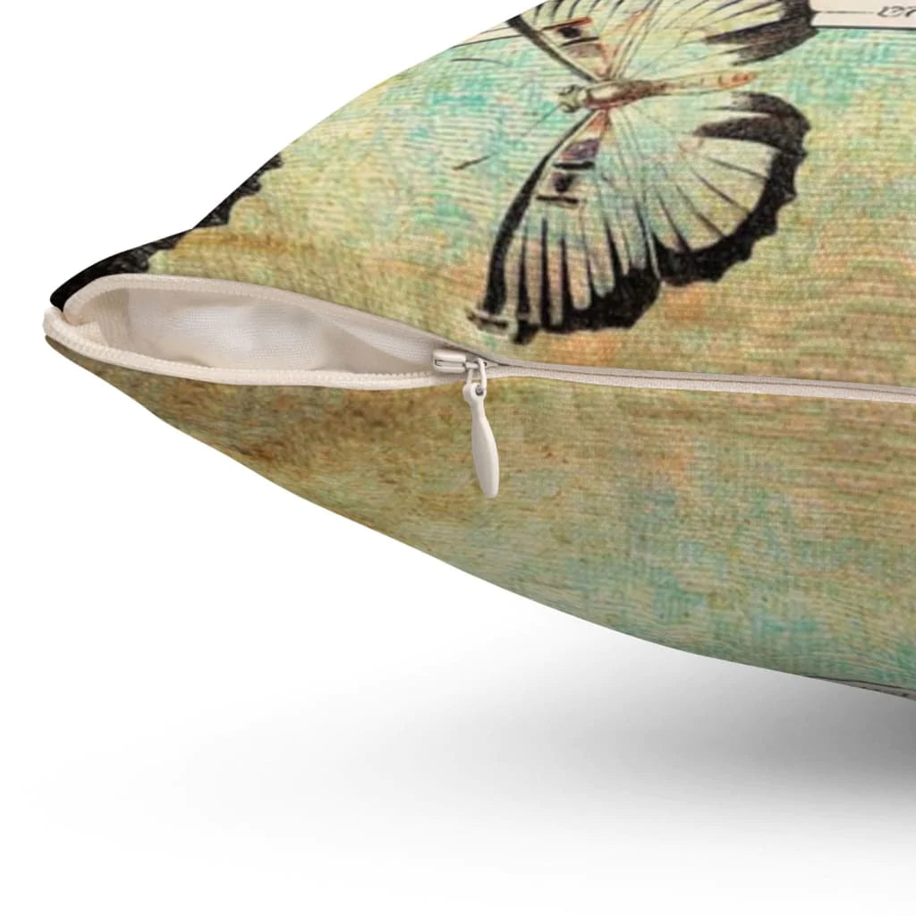 Jesus Pillow - Believe in Possibilities Butterfly Matthew 19:26 Bible verse pillow