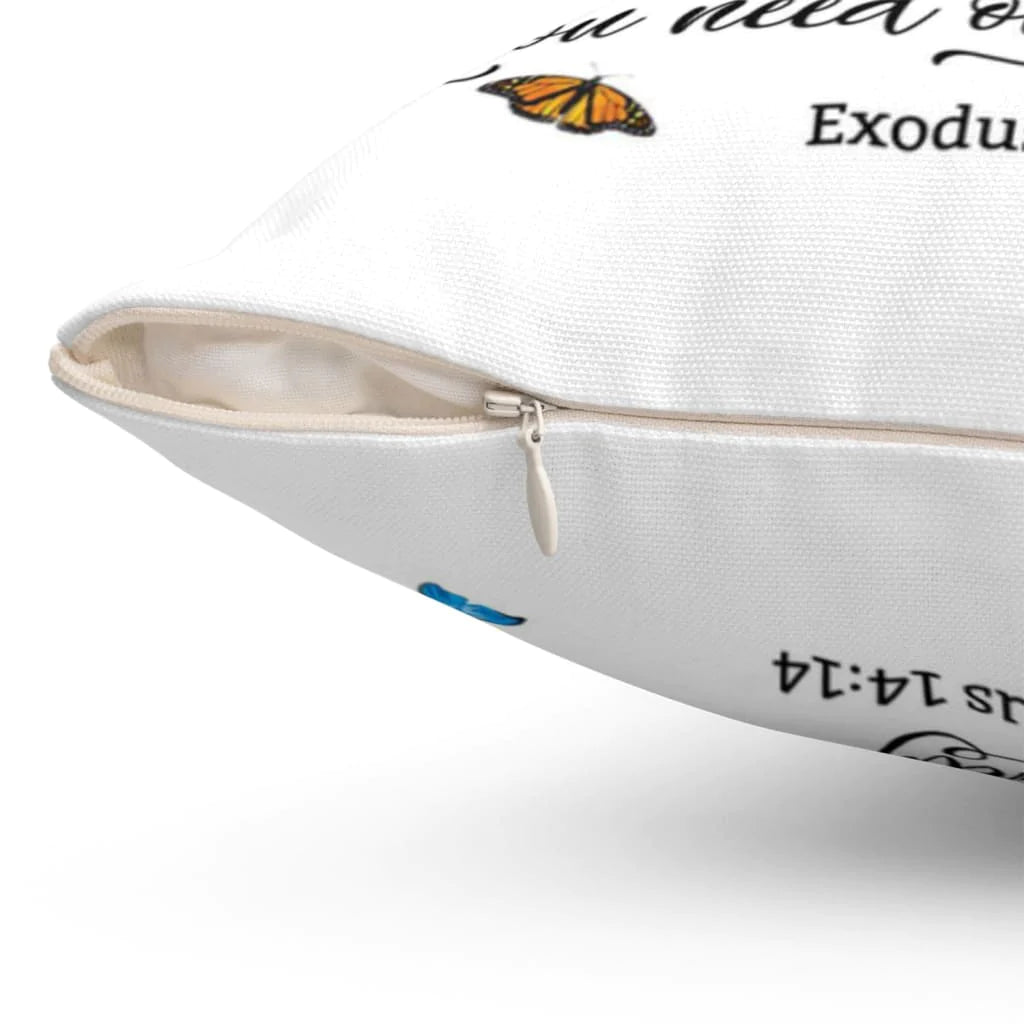 Jesus Pillow - Bible verse pillow: Exodus 14:14 The Lord will fight for you