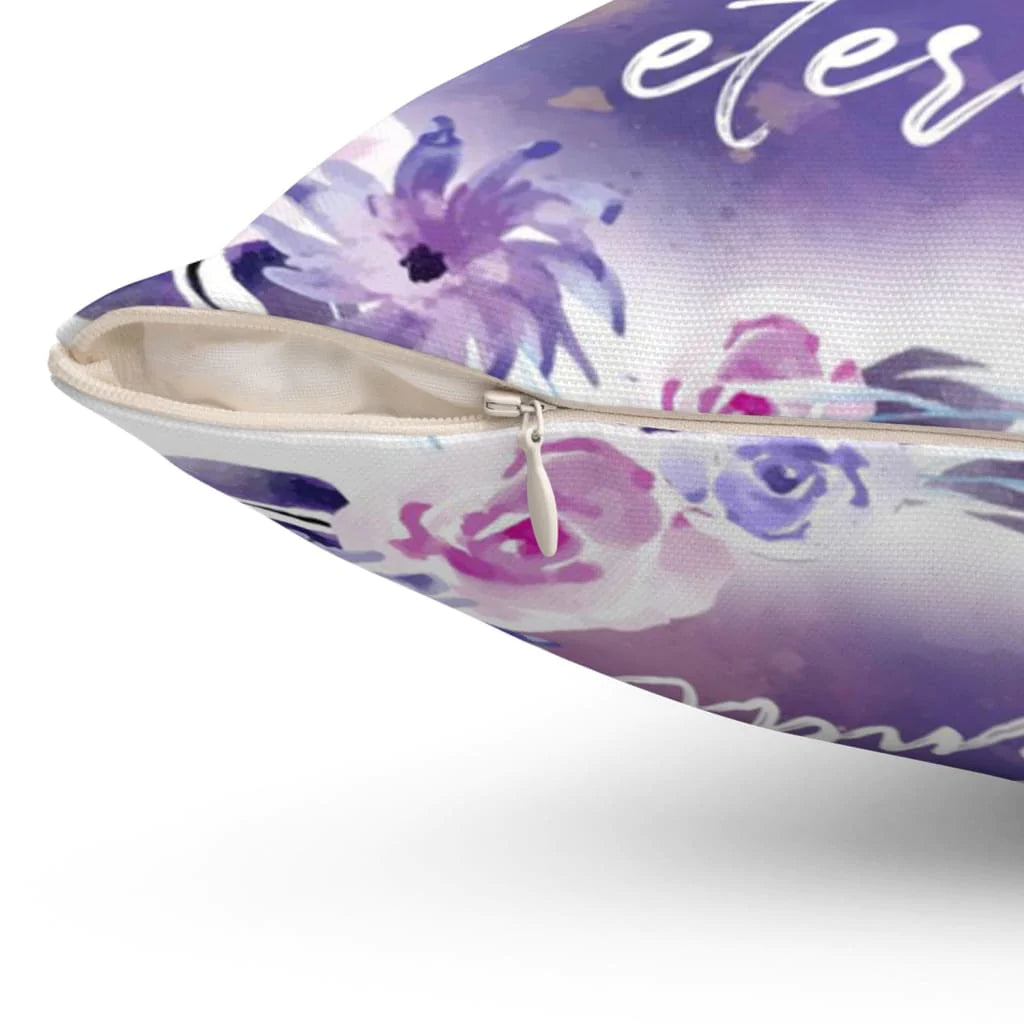 Bible Verse Pillow - Jesus Pillow - Gift For Christian- Build Your Hopes On Things Eternal Christian Pillow