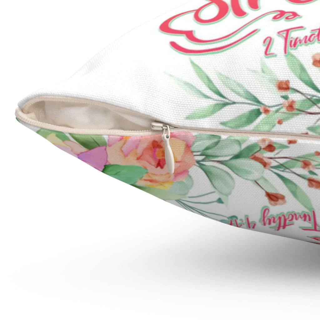 Bible Verse Pillow - Jesus Pillow - Gift For Christian - But The Lord Stood With Me And Gave Me Strength 2 Timothy 4:17 Christian Pillow