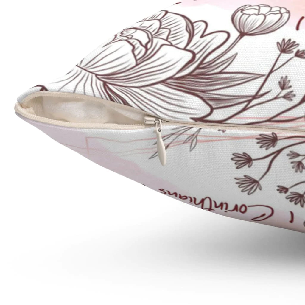 Bible Verse Pillow - Jesus Pillow - Gift For Christian - By The Grace Of God I Am What I Am 1 Corinthians 15:10 Christian Pillow