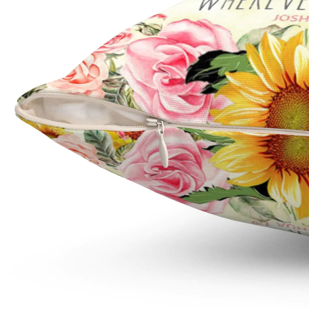 Jesus Pillow - Bible verse pillow - Christian pillows: Be strong and courageous Joshua 1:9