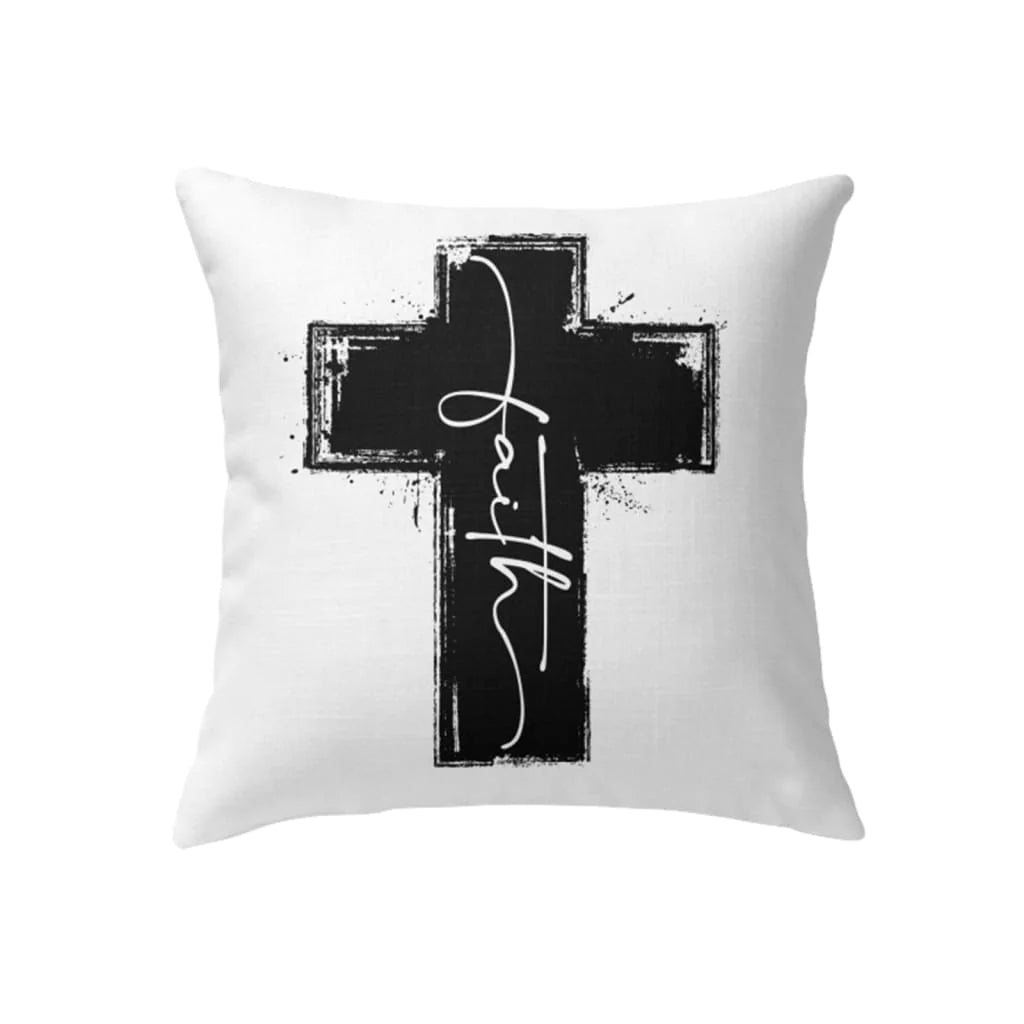 Bible Verse Pillow - Jesus Pillow - Gift For Christian - Christian Pillow - Faith Cross Pillow