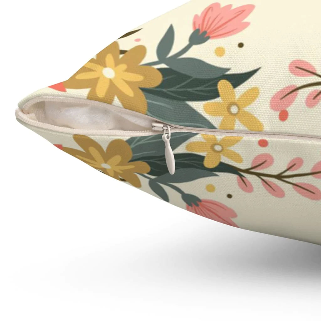 Jesus Pillow - Floral Leaf Frame Pillow - Gift For Christian - Courage Dear Heart Throw Pillow