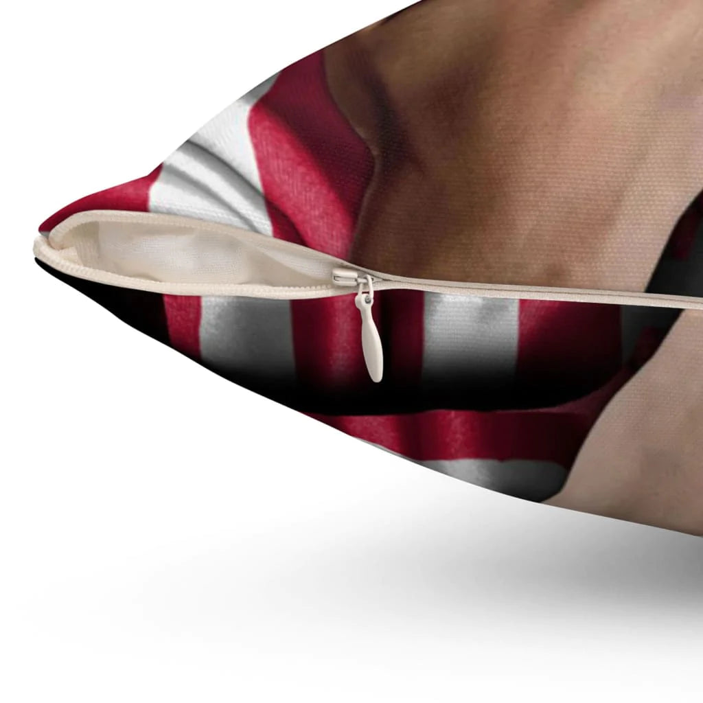 Jesus pillow - Cross Christ American flag hand Christian pillow