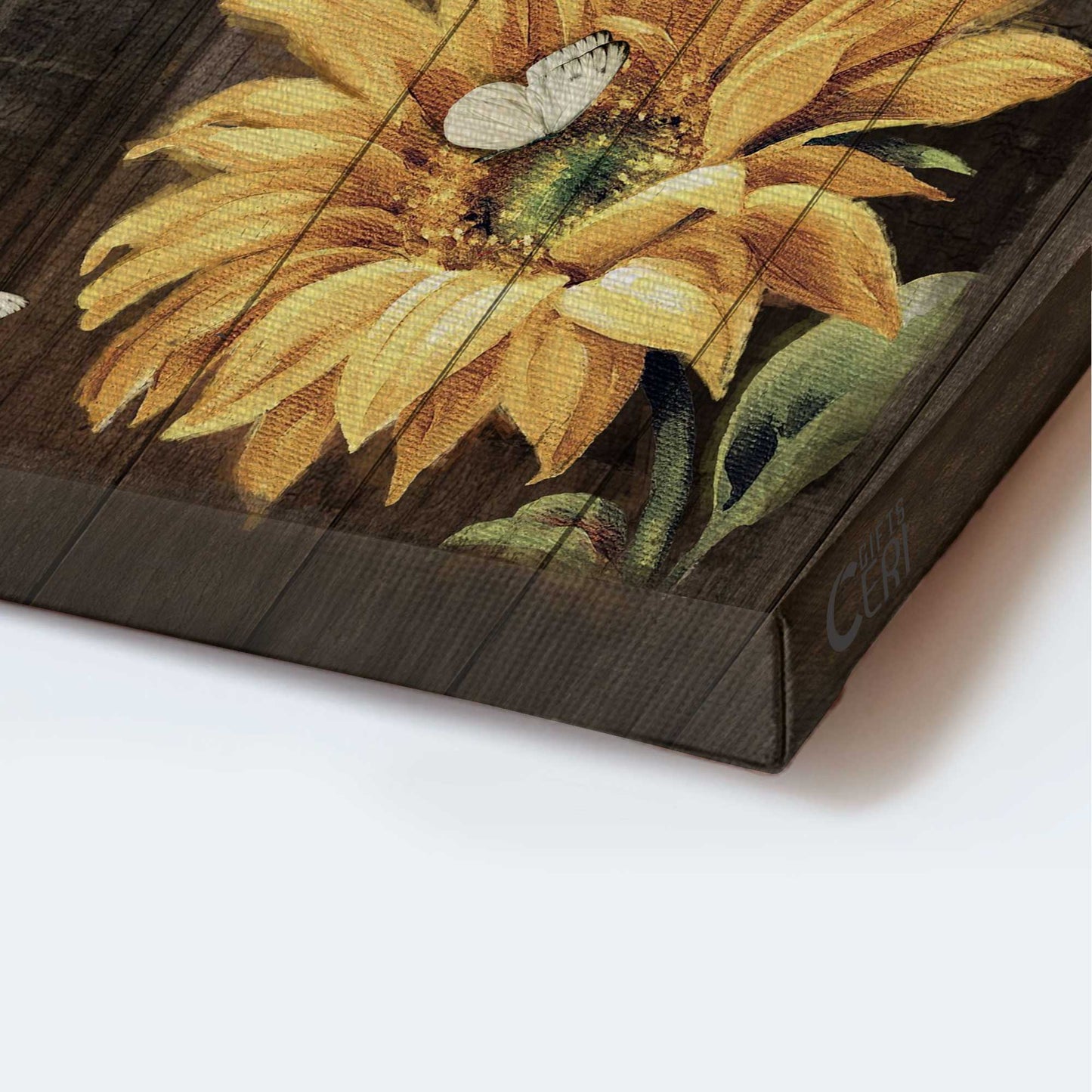 Jesus Portrait Canvas - Sunflower Painting, White Butterfly Canvas - Gift For Christian - I Will Choose To Find Joy In The Journey Canvas
