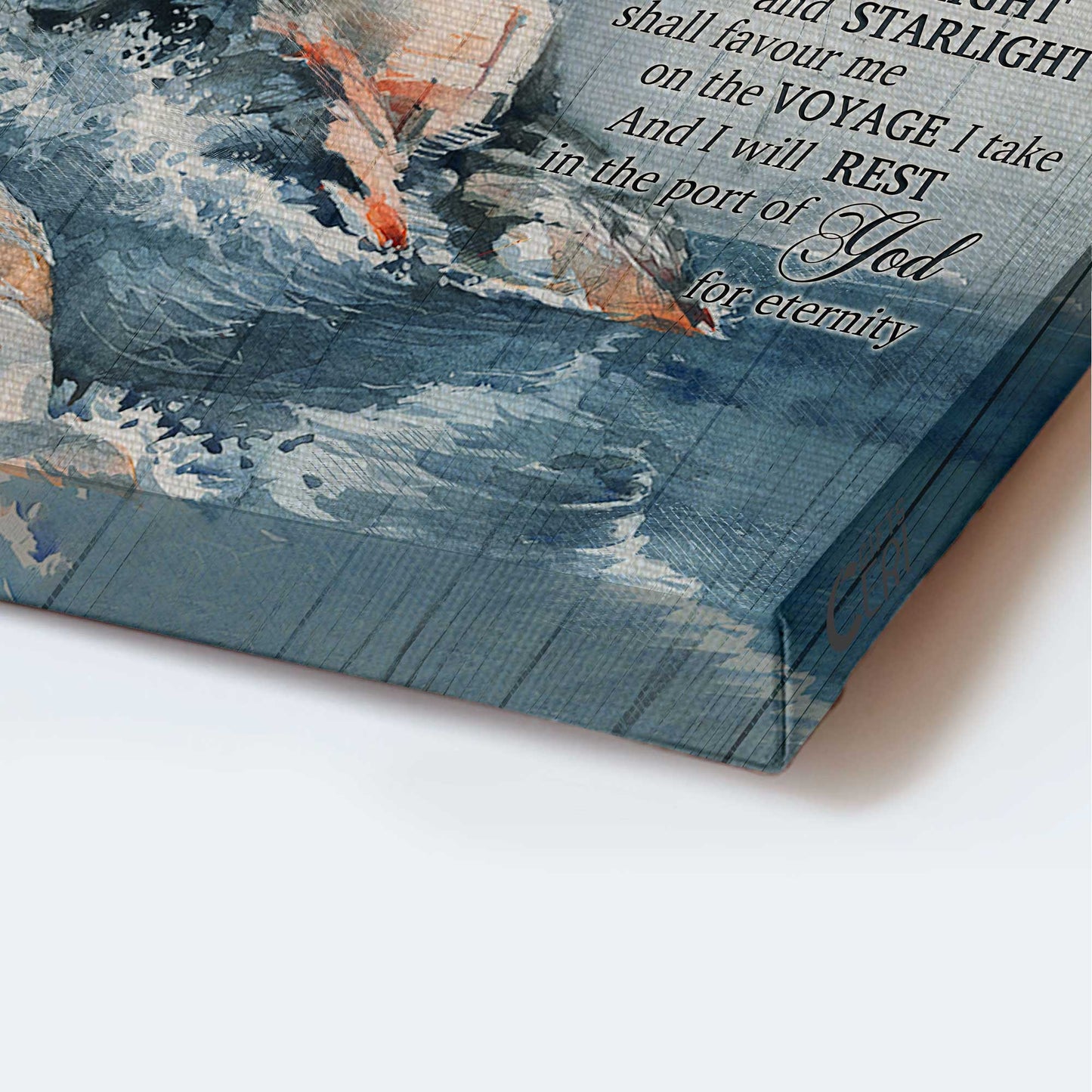 Jesus Portrait Canvas - The Sailor’s Psalm, Lighthouses Canvas - Gift For Christian - The Lord Is My Pilot Canvas