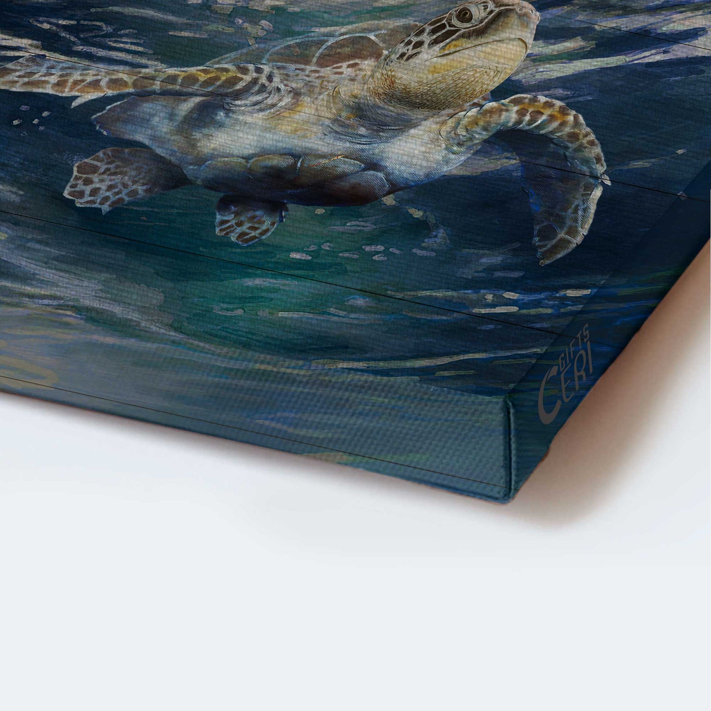 Jesus Portrait Canvas - Watercolor Turtle, Blue Ocean, Lighthouse Canvas - Gift For Christian - God Is My Light Canvas