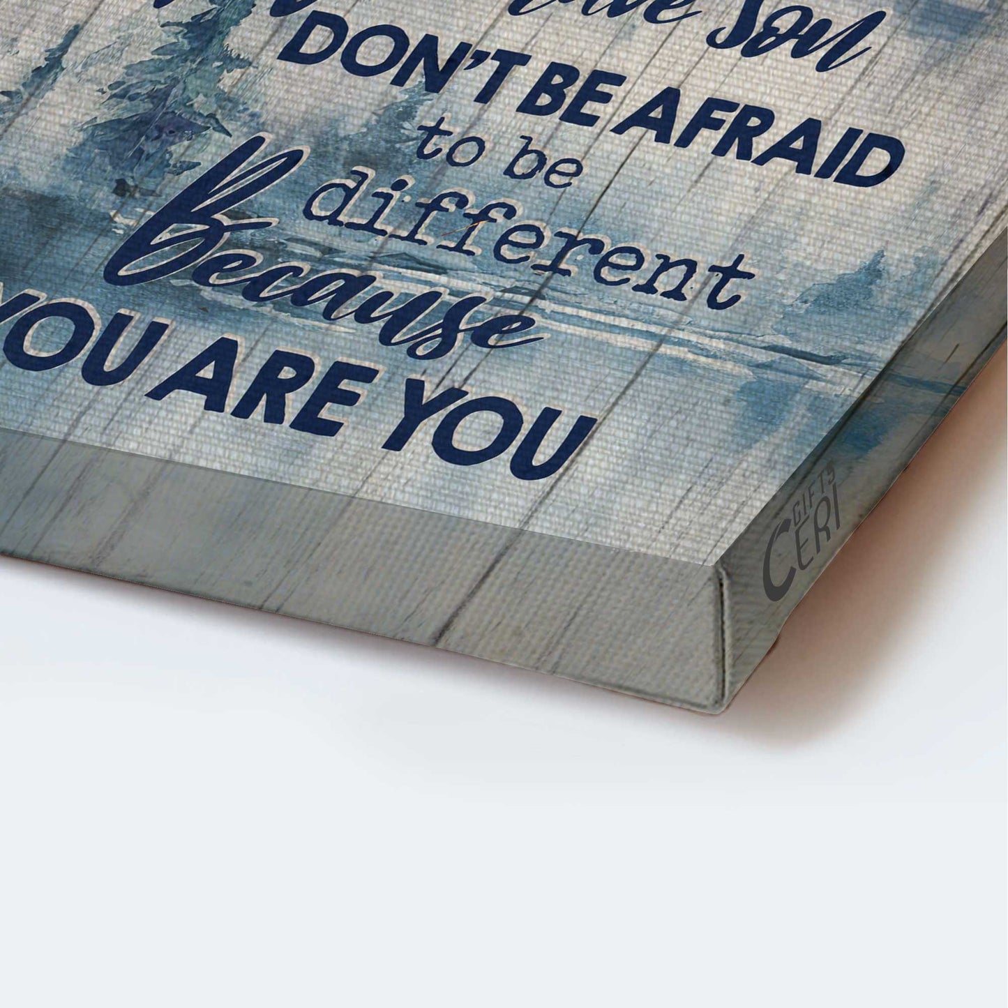 Gift For Son Portrait Canvas - To My Son, Blue Sky, Bald Eagle Drawing, Family Canvas - Gift From Mom Dad, Birthday Gift - Don't Be Afraid To Be Different