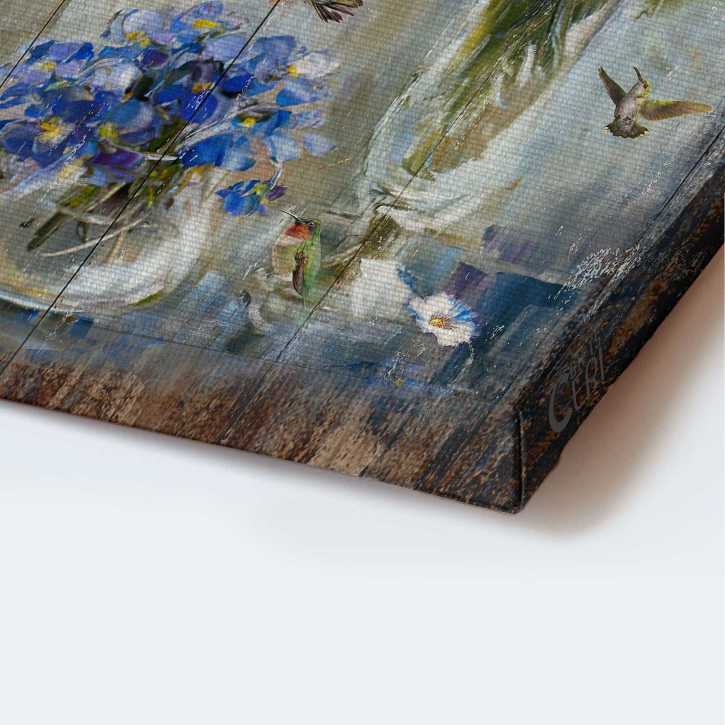 Jesus Portrait Canvas - Vintage Painting, Hummingbird, Baby Blue Flower Canvas - Gift For Christian - Today I Choose Joy Canvas
