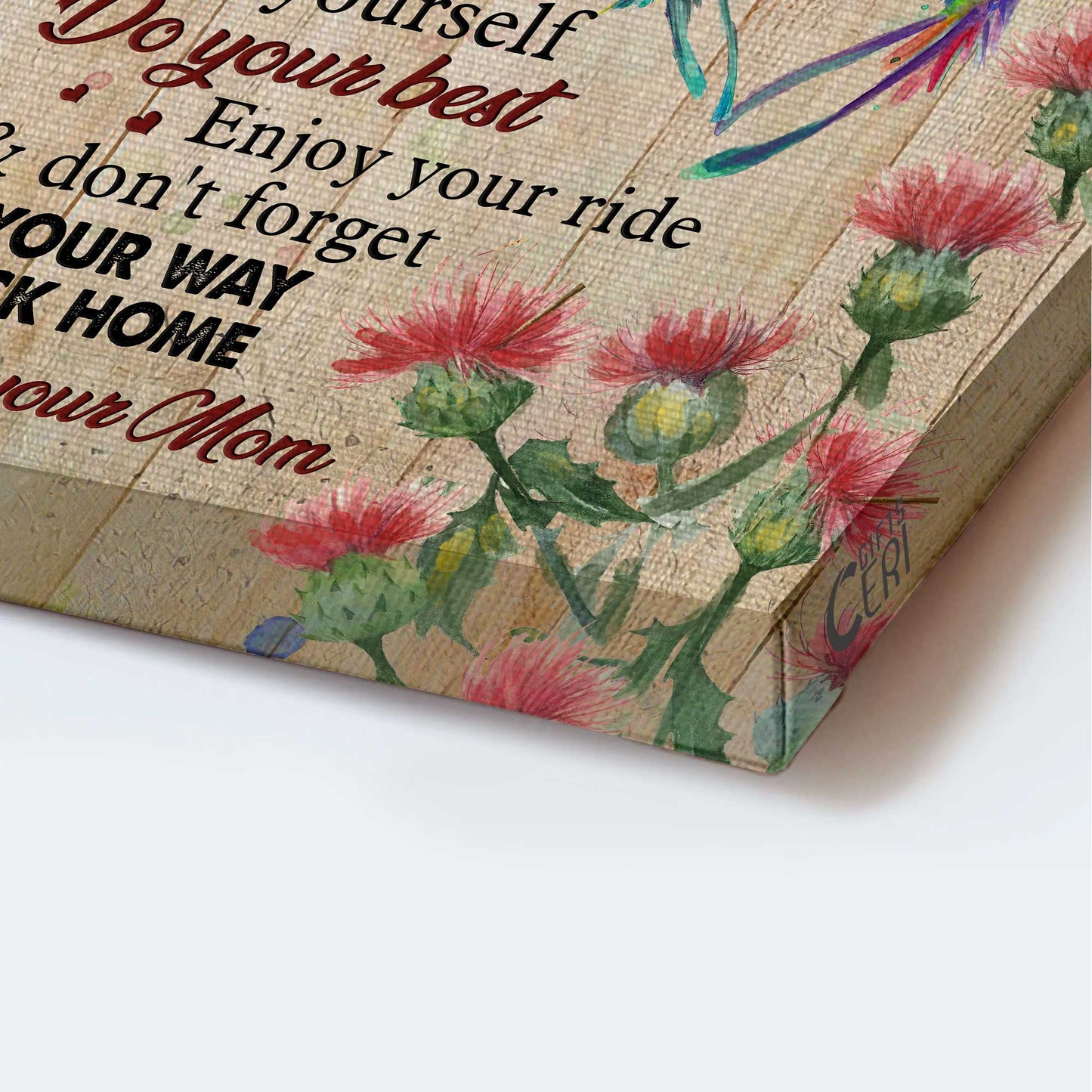 Gift for Daughter- Mom to daughter, Colorful hummingbird canvas- Don't forget your way back home - Family Portrait Canvas Prints, Wall Art