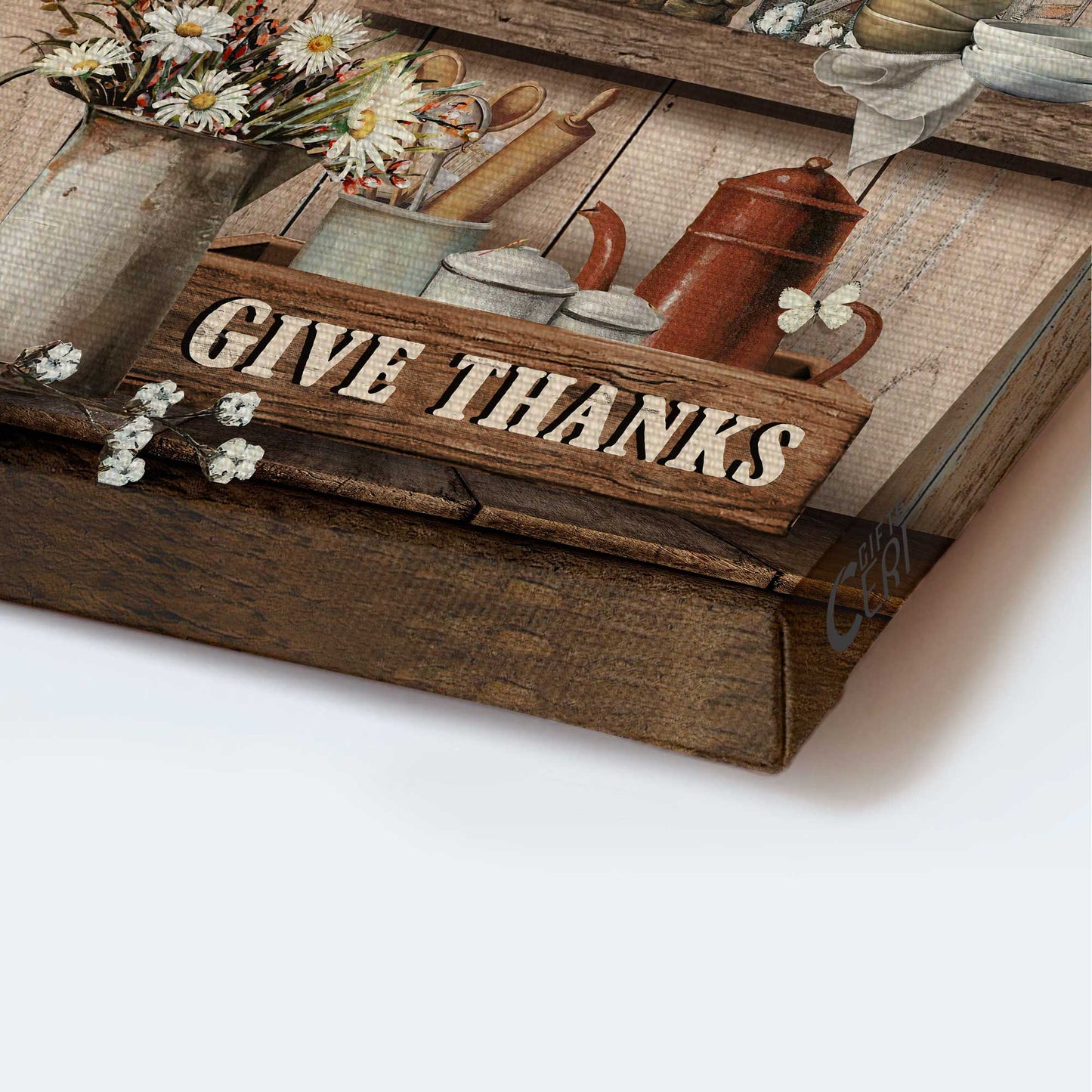 Jesus Portrait Canvas - Vintage Kitchen, Cranberry Drawing Canvas - Gift For Christian - Be Joyful, Pray Always, Give Thanks Canvas
