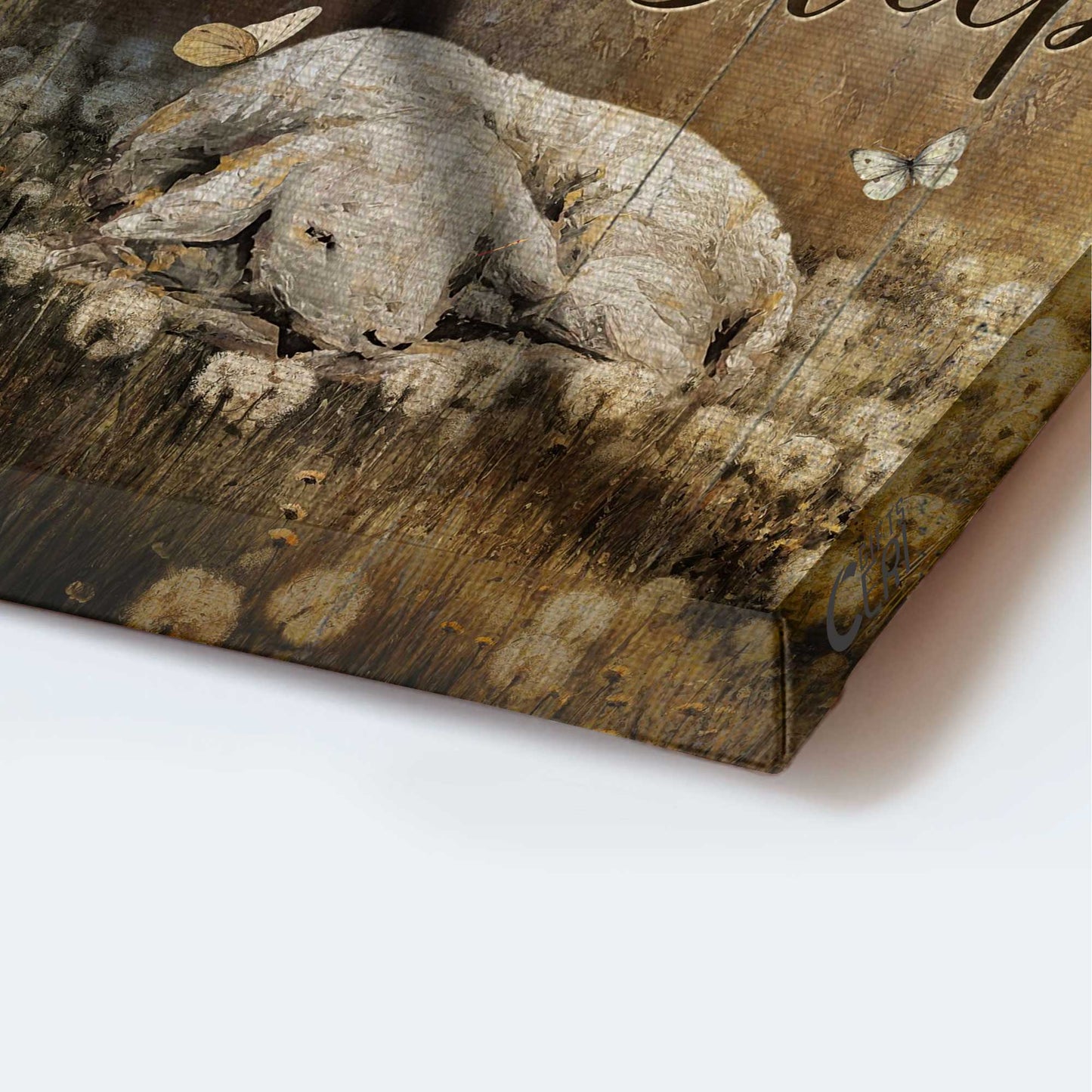 Jesus Portrait Canvas - Watercolor Lamb of God, Dandelion field canvas - Gift For Christian - Give it to God and go to sleep