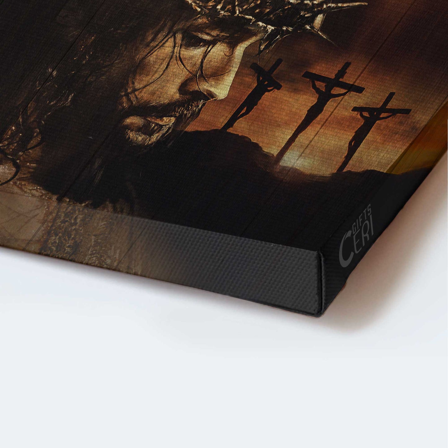 Jesus Portrait Canvas - Watercolor Lion, The Face Of Jesus, Crown Of Thorn Canvas - Gift For Christian - Jesus Painting Canvas