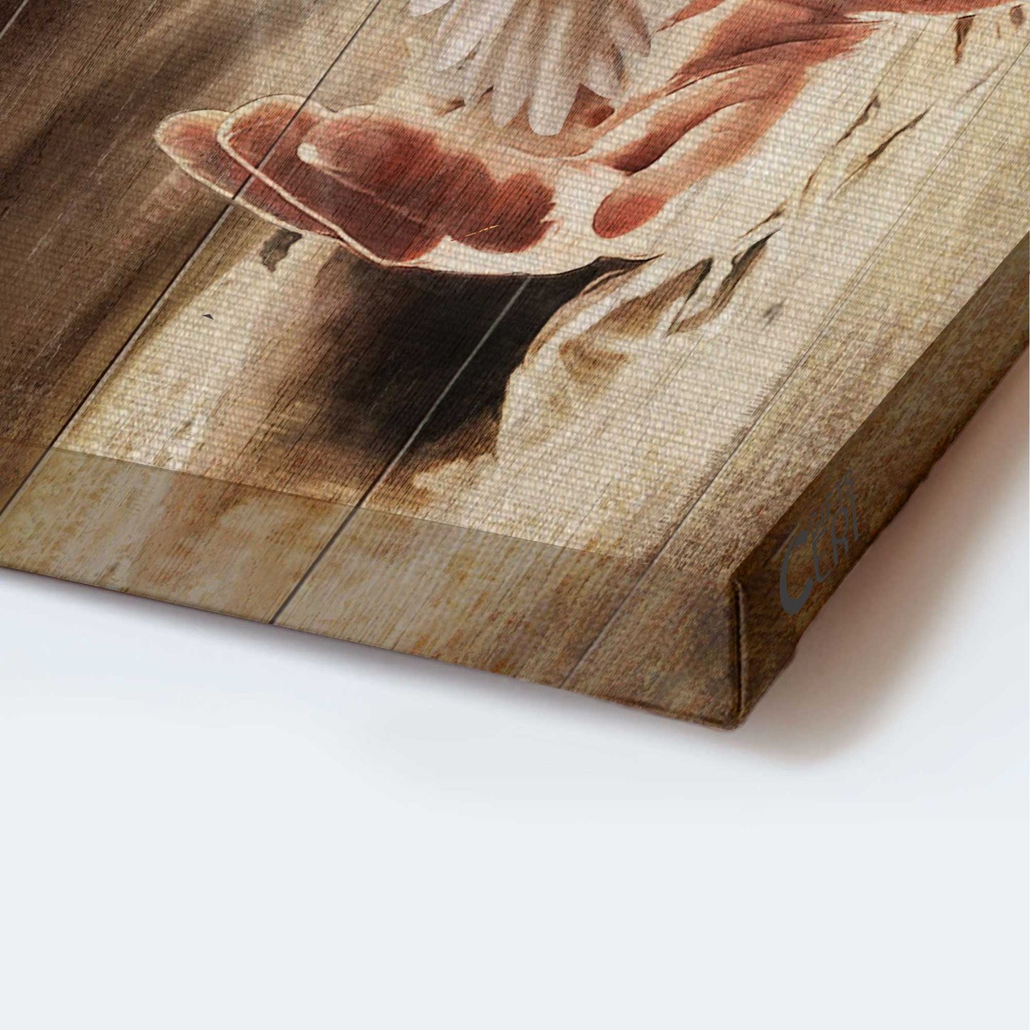 Jesus Portrait Canvas - White Dove, Jesus Hand, Infinite Halo Canvas - Gift For Christian - A Dove On His Hand Canvas