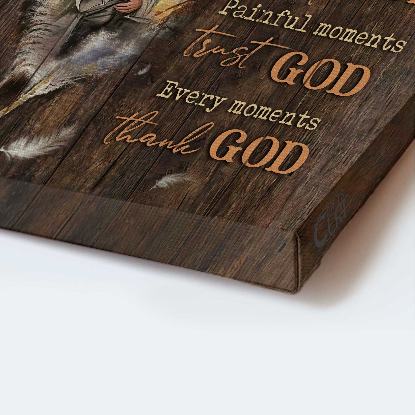 Jesus Portrait Canvas - Walking With Jesus, Amazing Feathers Canvas - Gift For Christian - Every Moments Thank God Canvas