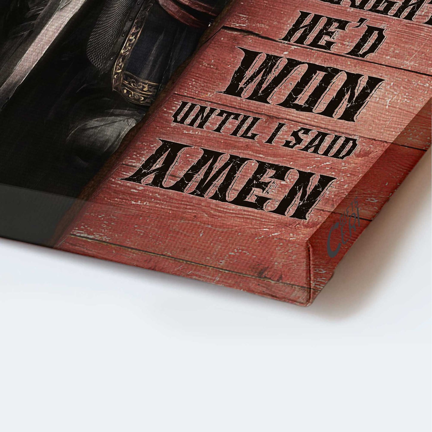 Jesus Portrait Canvas - Warrior Canvas - Gift For Christian - The Devil Thought He'd Won Until I Said Amen Canvas