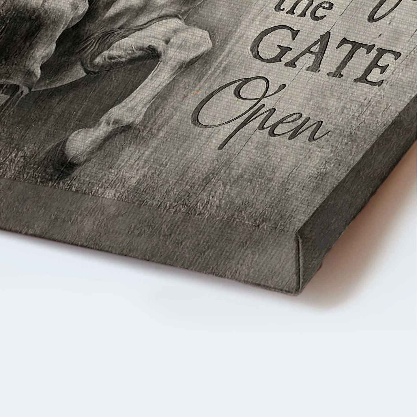 Jesus Portrait Canvas - White Horse Painting Canvas - Gift For Christian - Live Like Someone Left The Gate Open Canvas