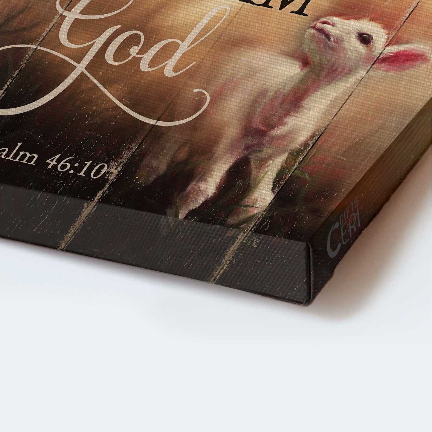 Jesus Portrait Canvas - Watercolor Lion, Jesus Painting, Lamb Of Jesus Canvas - Gift For Christian - Be Still And Know That I Am God Canvas