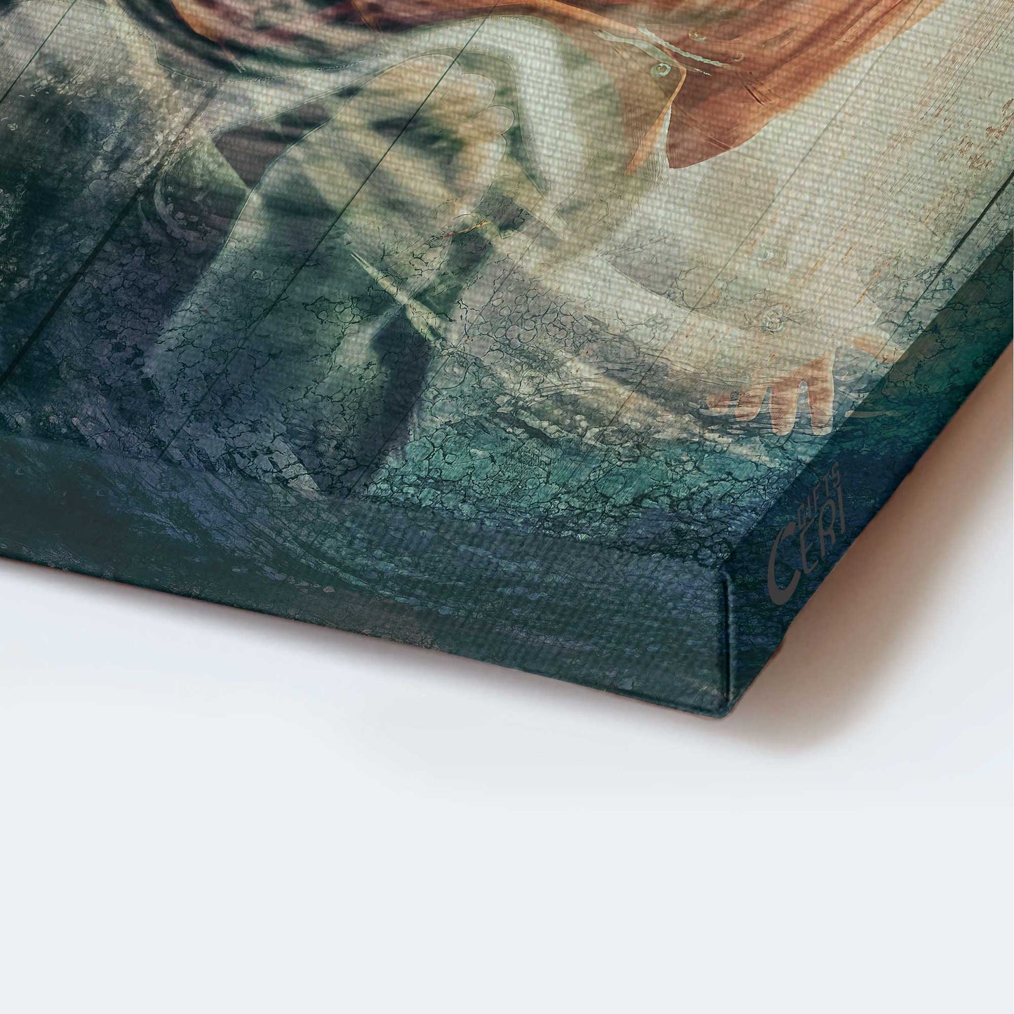 Jesus Portrait Canvas - The Hand Of God, Take His Hand Through The Water Canvas - Gift For Christian