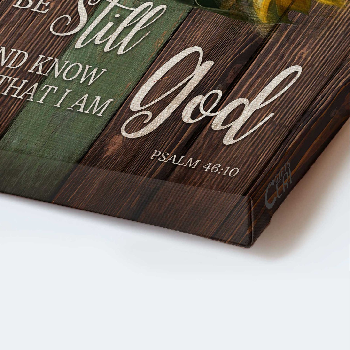 Jesus Portrait Canvas - Sunflower, Hummingbird, Still Painting Canvas - Gift For Christian - Be Still And Know That I Am God Canvas