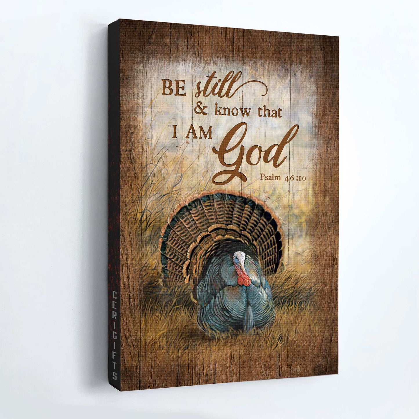 Jesus Portrait Canvas - Turkey Painting, Rice Field Canvas - Gift For Christian - Be Still And Know That I Am God Canvas