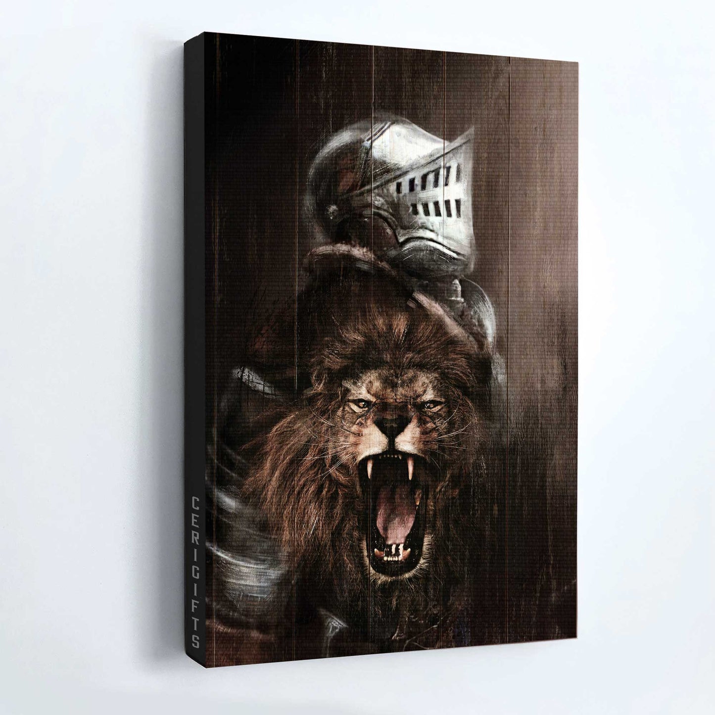 Jesus Portrait Canvas - The Lion Of Judah, Warrior Of Christ, Black Background, Jesus Is King - Gift For Christian