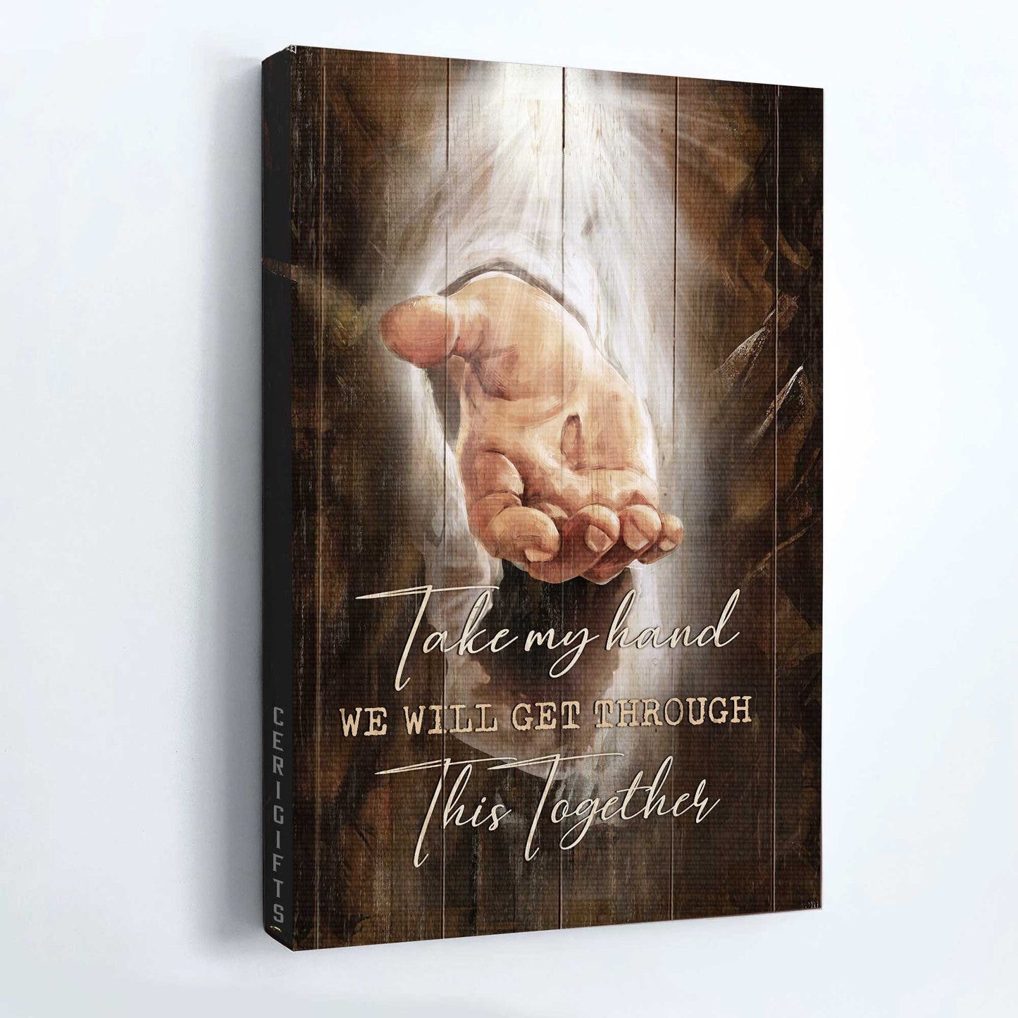 Jesus Portrait Canvas - The Hand Of God, Take My Hand, Jesus Painting Canvas - Gift For Christian