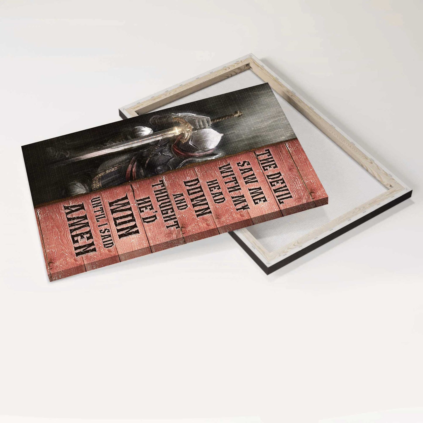 Jesus Portrait Canvas - Warrior Canvas - Gift For Christian - The Devil Thought He'd Won Until I Said Amen Canvas
