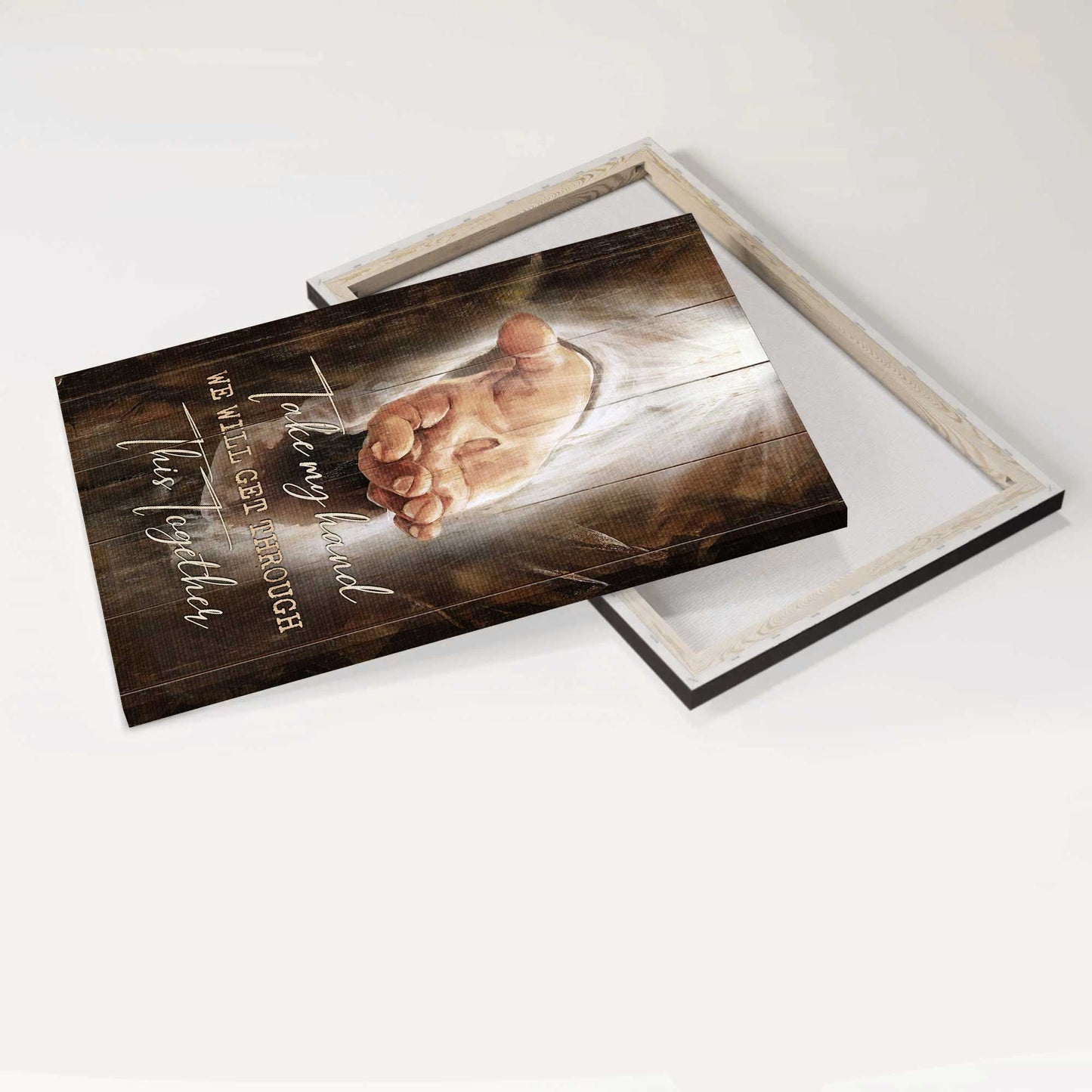 Jesus Portrait Canvas - The Hand Of God, Take My Hand, Jesus Painting Canvas - Gift For Christian