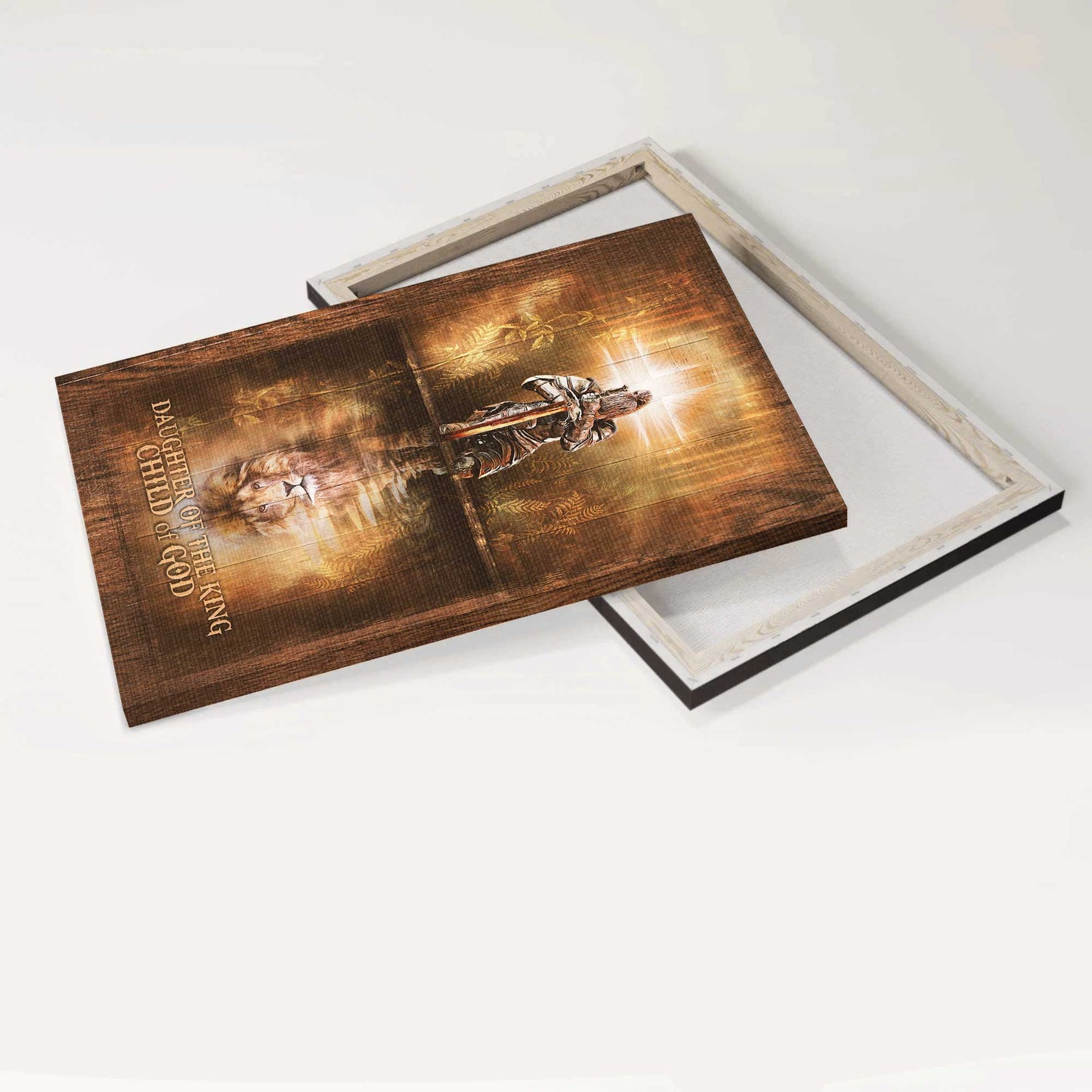 Jesus Portrait Canvas - Woman Warrior, Lion Of Judah Canvas - Gift For Christian - Daughter Of The King Child Of God Canvas