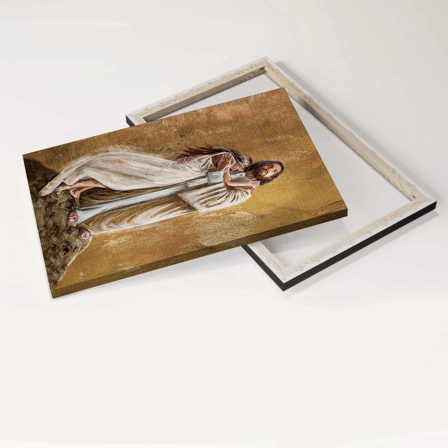 Jesus Portrait Canvas - The Savior, Jesus Hug, Jesus Painting, In The Arms Of His Love - Gift For Christian