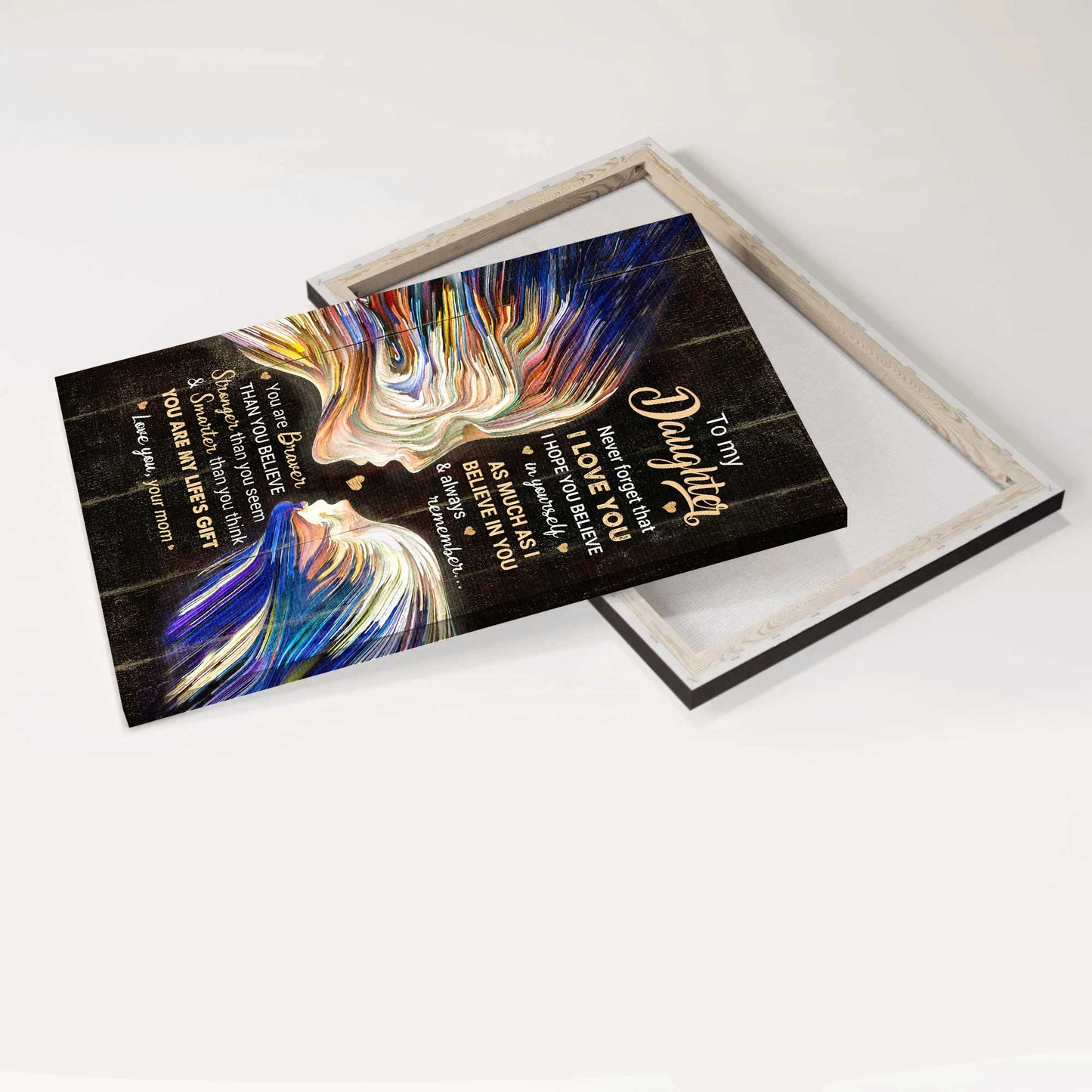 Gift for Daughter- Mom to daughter, Mom and daughter love - Family Portrait Canvas Prints, Wall Art