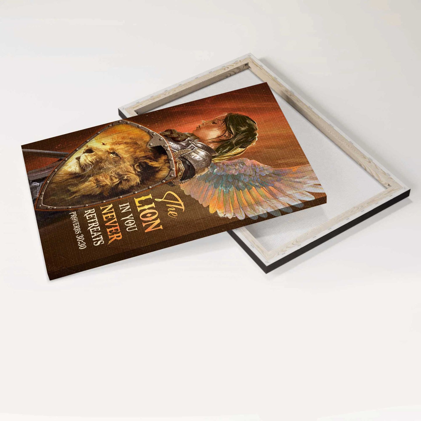 Jesus Portrait Canvas - Stunning Woman Warrior, Lion Of Judah Canvas - Gift For Christian - The Lion In You Never Retreats Canvas