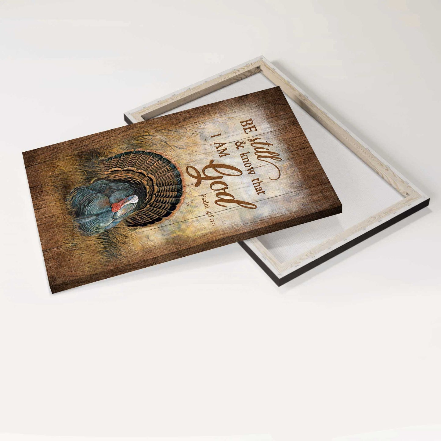 Jesus Portrait Canvas - Turkey Painting, Rice Field Canvas - Gift For Christian - Be Still And Know That I Am God Canvas