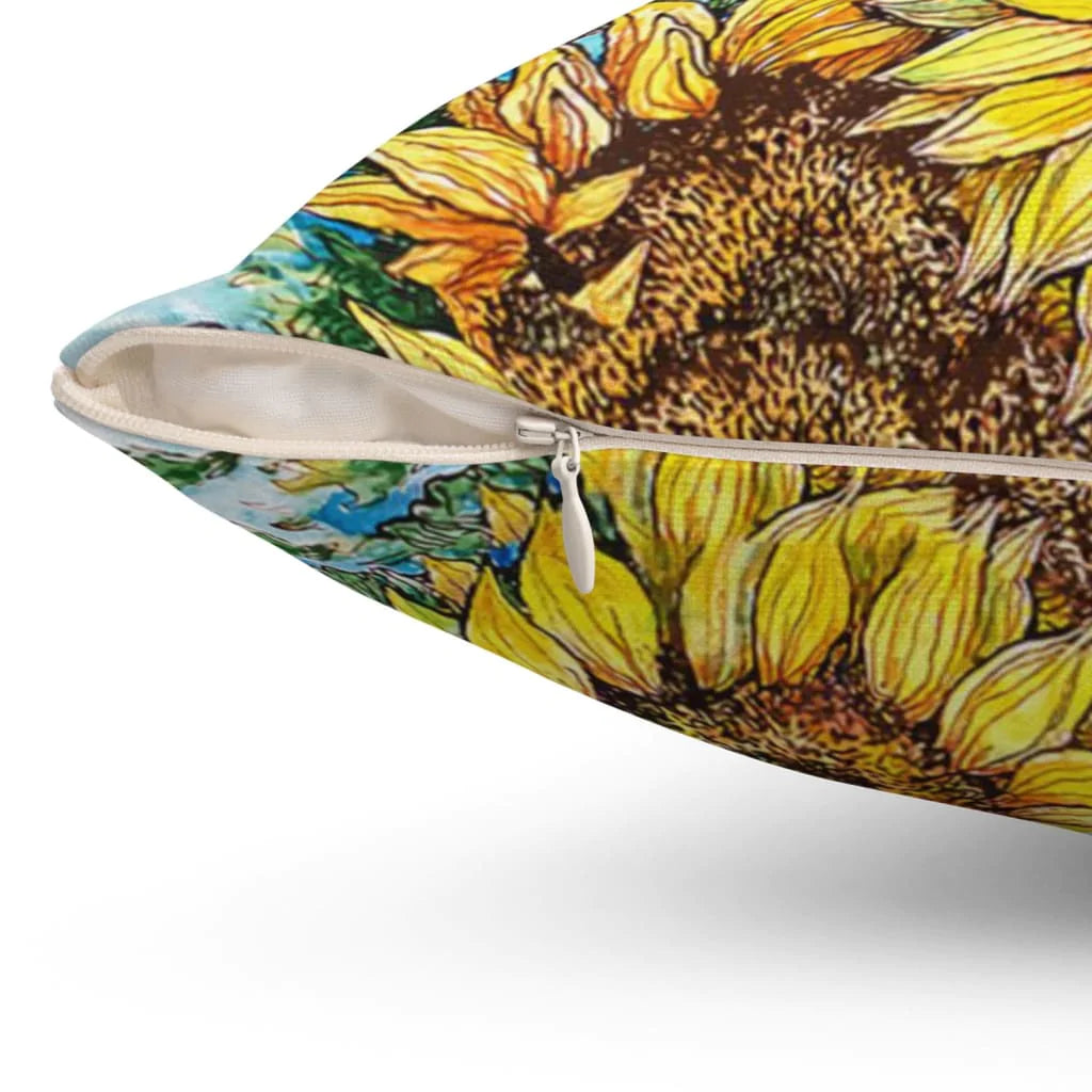 Gift For Christian - Sun Flower Pillow Each morning I bring my requests to you Psalm 5:3 Bible verse pillow - Home Decoration , Jesus Pillow