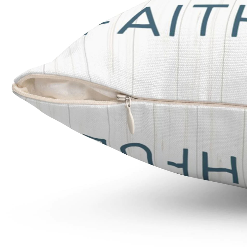 Jesus Pillow - Painting Flower Bird Pillow - Gift For Christian - Fearless because He is Faithful Throw Pillow