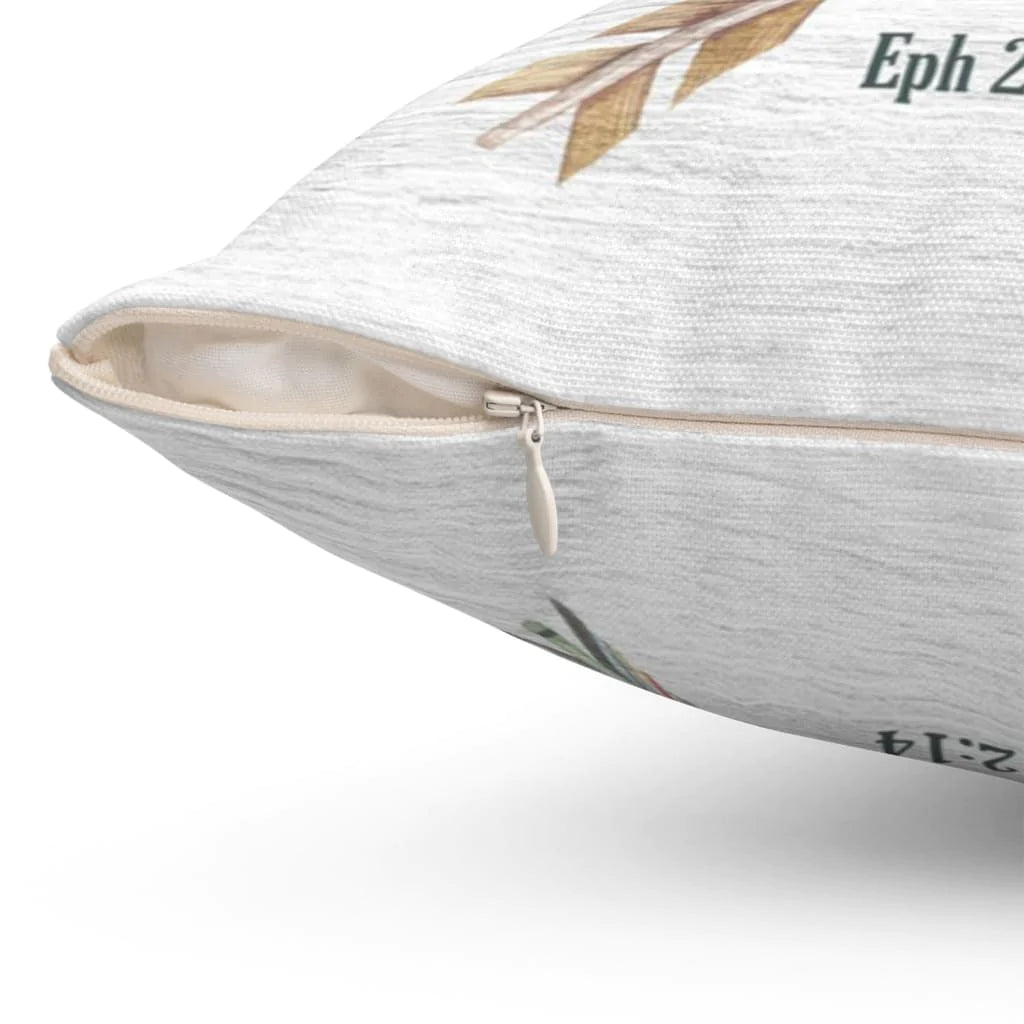 Bible Verse Pillow - Jesus Pillow - White Dove Pillow - Gift For Christian - For He Himself Is Our Peace Ephesians 2:14 Pillow