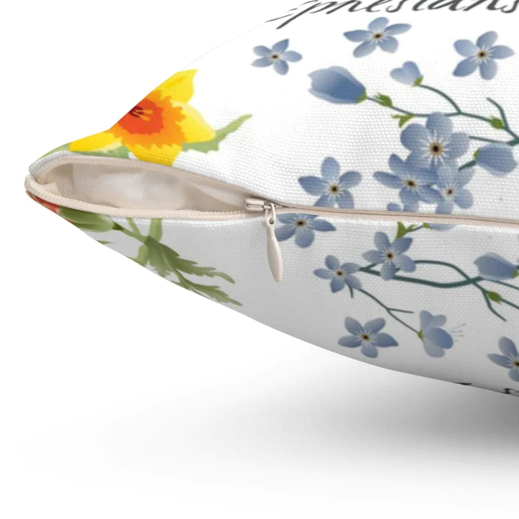 Bible Verse Pillow - Jesus Pillow - Gift For Christian- For It Is By Grace You Have Been Saved Ephesians 2:8 Pillow