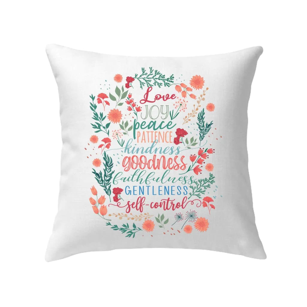 Bible Verse Pillow - Jesus Pillow- Gift For Christian - Fruit of the Spirit Pillow