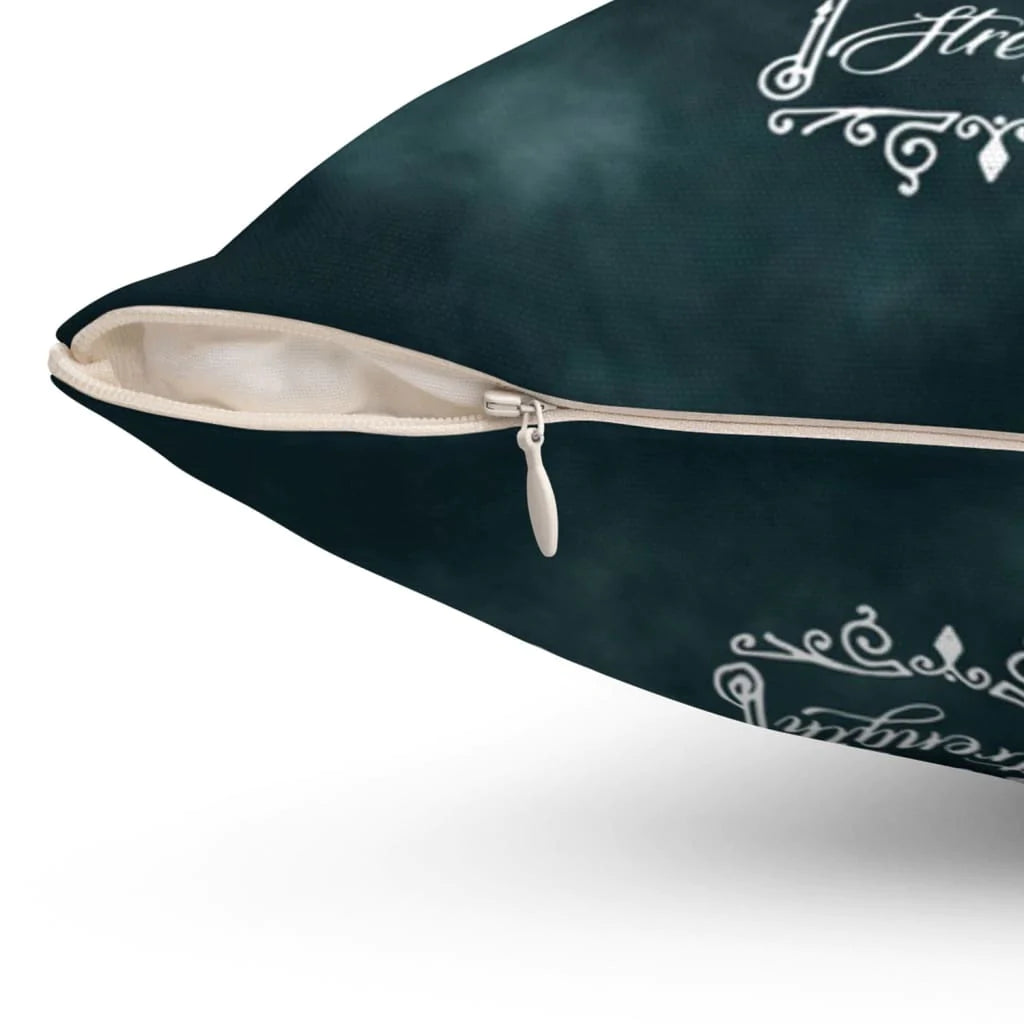 Bible Verse Pillow - Jesus Pillow- Gift For Christian - Give God Your Weakness And He Will Give You His Strength Pillow