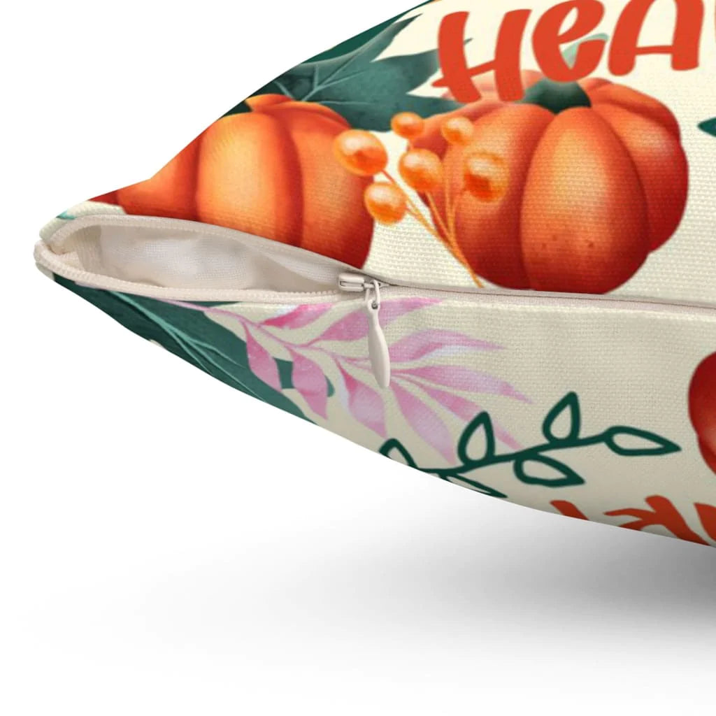 Jesus Pillow - Pumpkins- Gift For Christian - Give Thanks With A Grateful Heart Christian Pillow