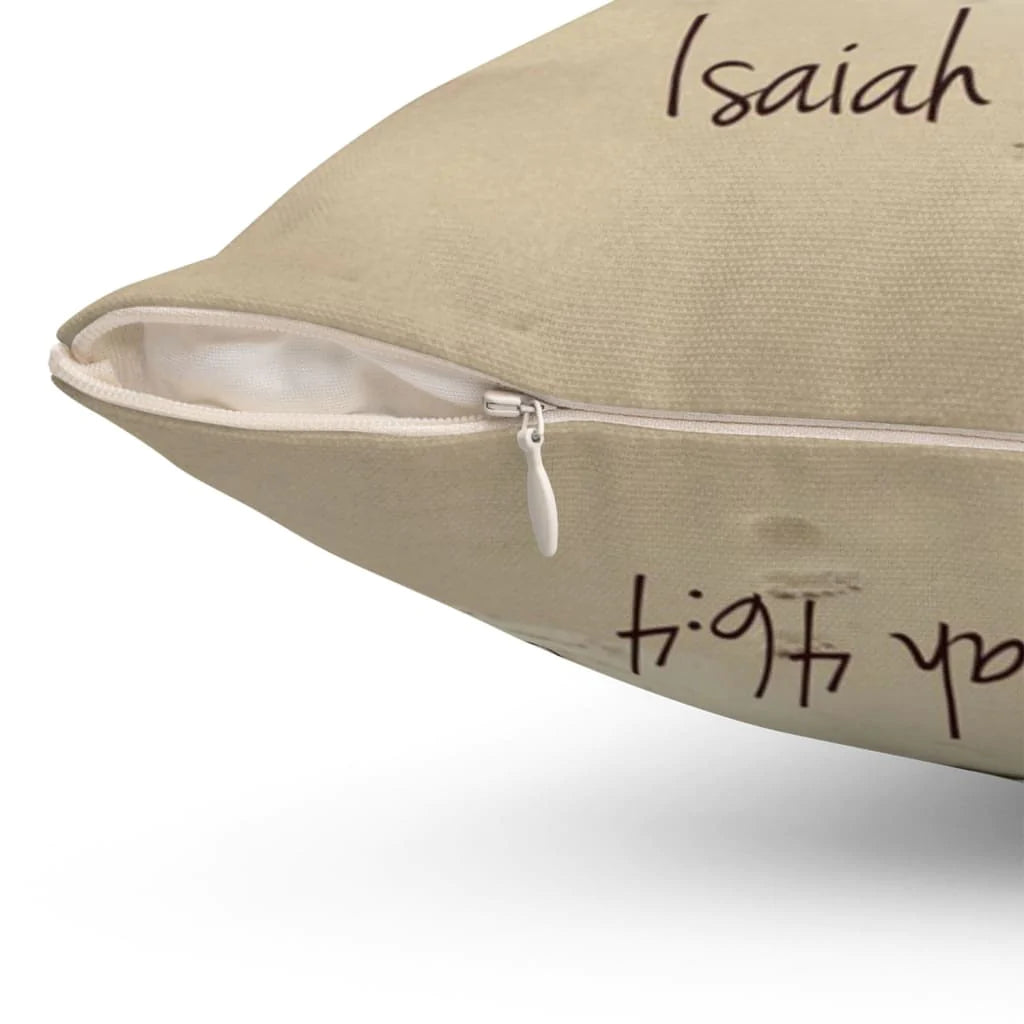 Bible Verse Pillow - Jesus Pillow - Footprint on the sand Pillow - Gift For Christian - God will carry you Isaiah 46:4 Throw Pillow