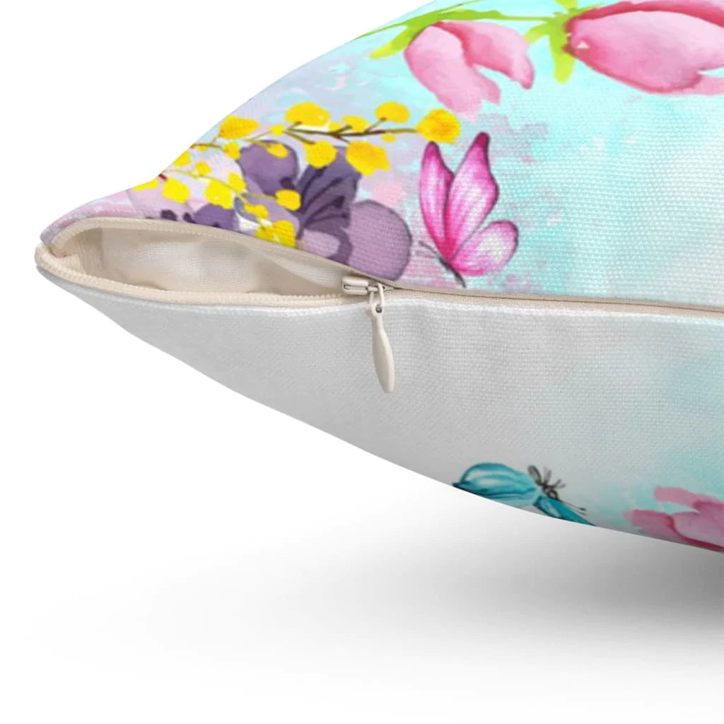 Bible Verse Pillow - Jesus Pillow - Colorful Flowers, Butterfly Pillow - Gift For Christian - He Calls Me Beautiful One Song of Solomon 2:10 Pillow