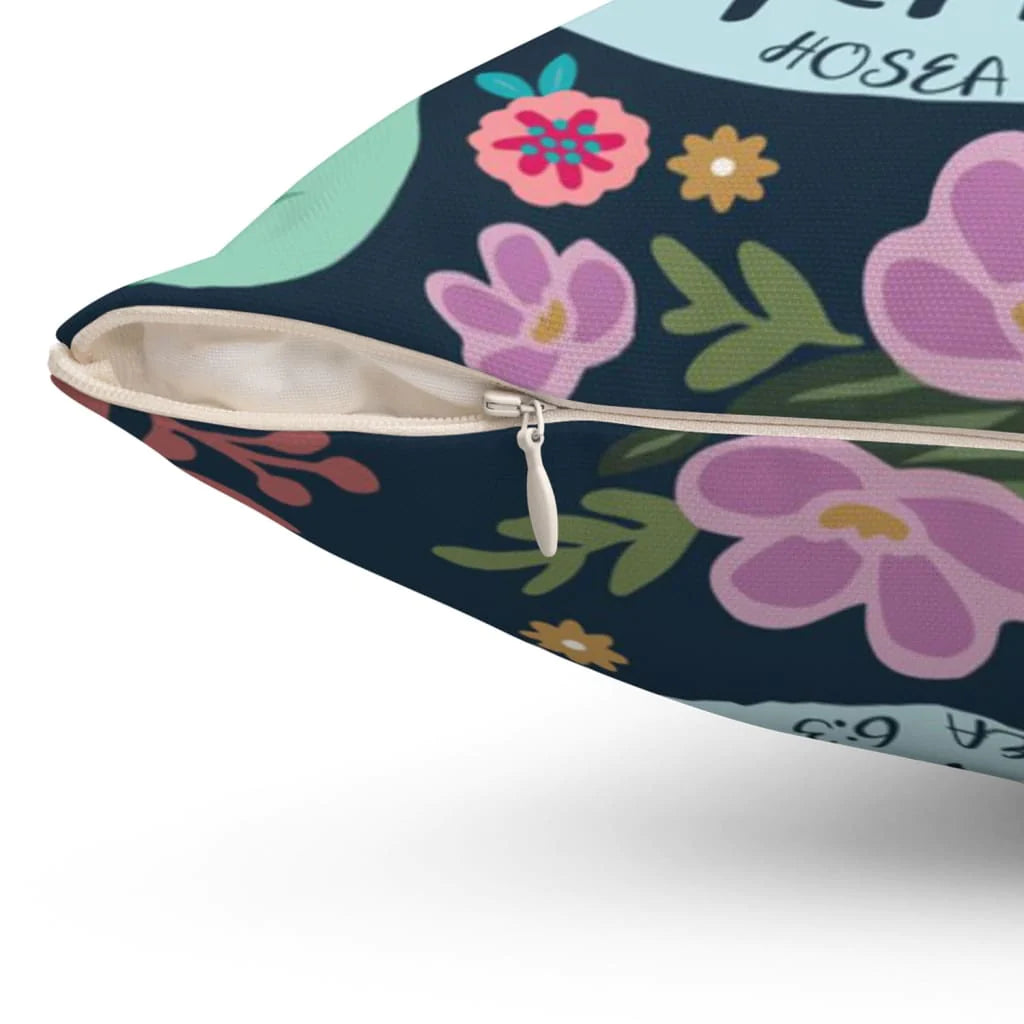 Bible Verse Pillow - Jesus Pillow - Gift For Christian - He Will Come To Us Like The Rain Hosea 6:3 Pillow