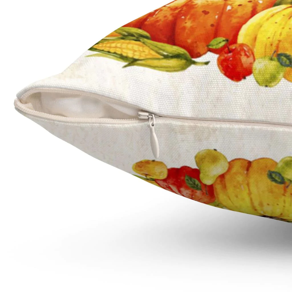 Bible Verse Pillow - Jesus Pillow - Autumn Leaves, Pumpkin Pillow - Gift For Christian - His Grace Is Enough Christian Pillow