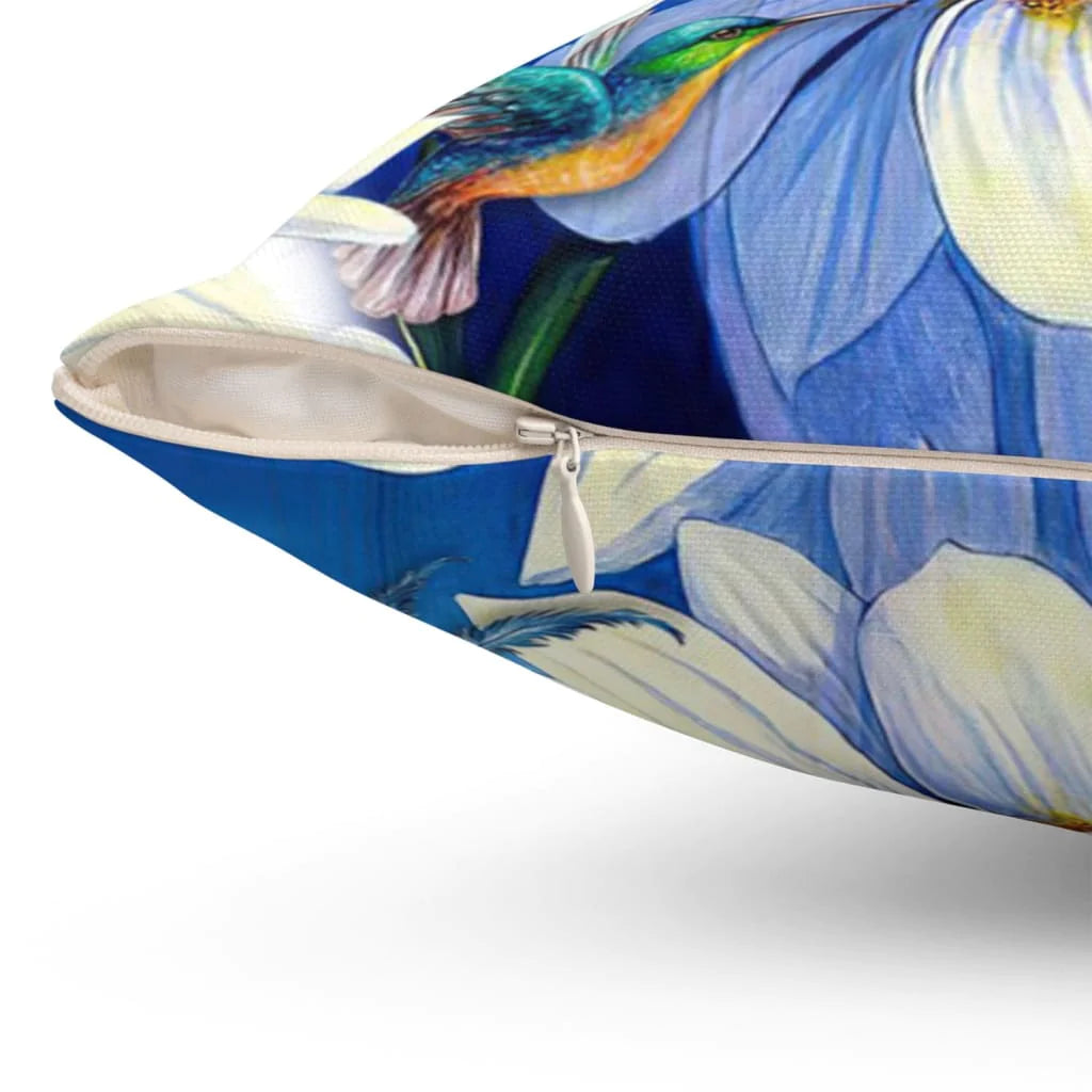 Bible Verse Pillow - Jesus Pillow - Hummingbird, Big White Daisy Pillow - Gift For Christian - Today I Choose Joy James 1:2 Pillow