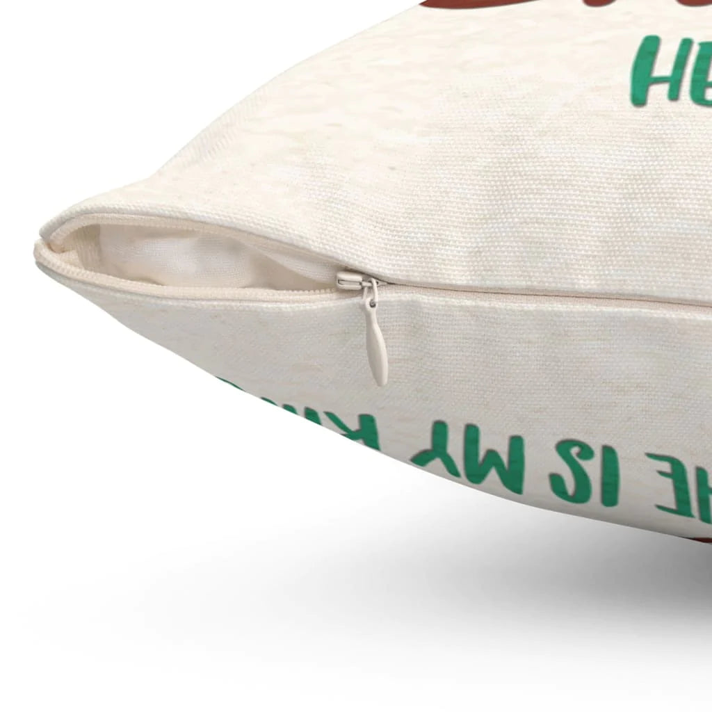 Jesus Pillow - Flowers Pillow - Gift For Christian - I believe in christ He is my king Pillow