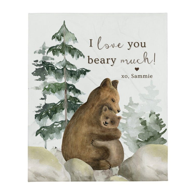 Personalized Blanket, Mothers Blanket, I Loved You Beary Much, Grandma Blanket, Mother's Day Gift, Grandma Gift, Blanket for Grandma,Bear Blanket