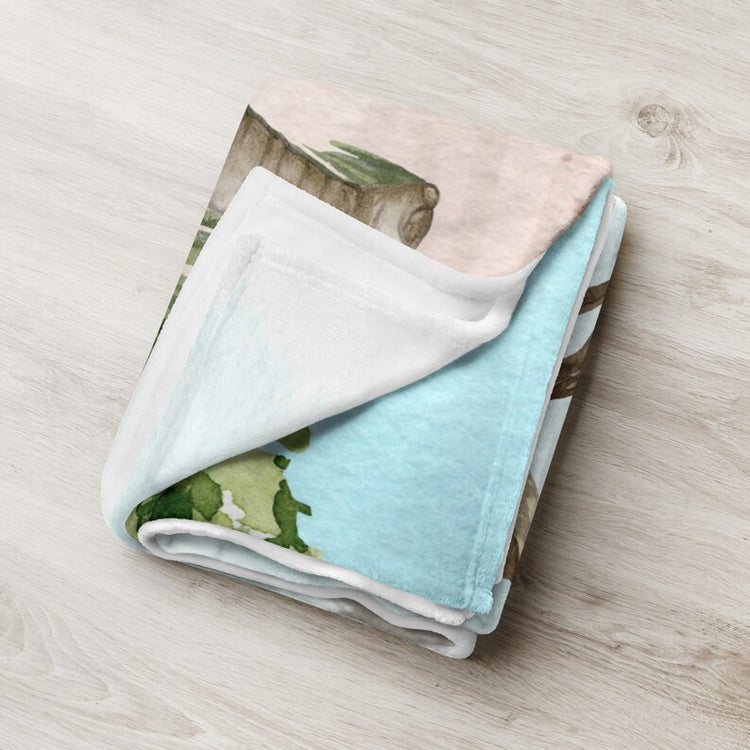 Elephant Blanket, Custom Mothers Day Blanket, Grandma Gift, Elephant Gifts For Women, Kids Blanket Personalized, Watercolor Elephant, Nana Blanket